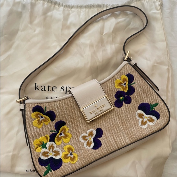 kate spade Handbags - Kate Spade Pansy Embroidered Shoulder Bag